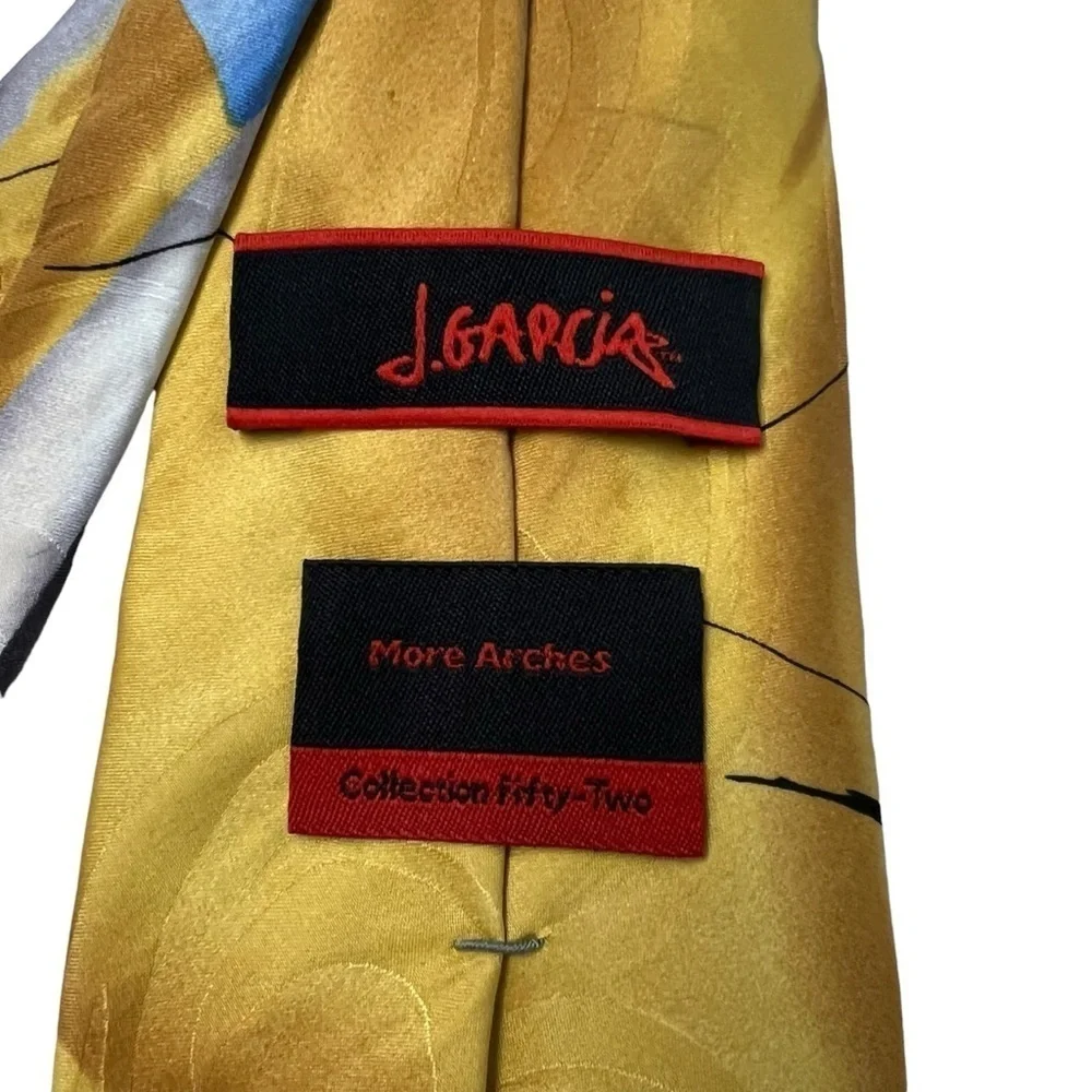 J.Garcia 2 Silk Neck Ties Arches Collection 55 Red Geometric Jerry Artist Mens